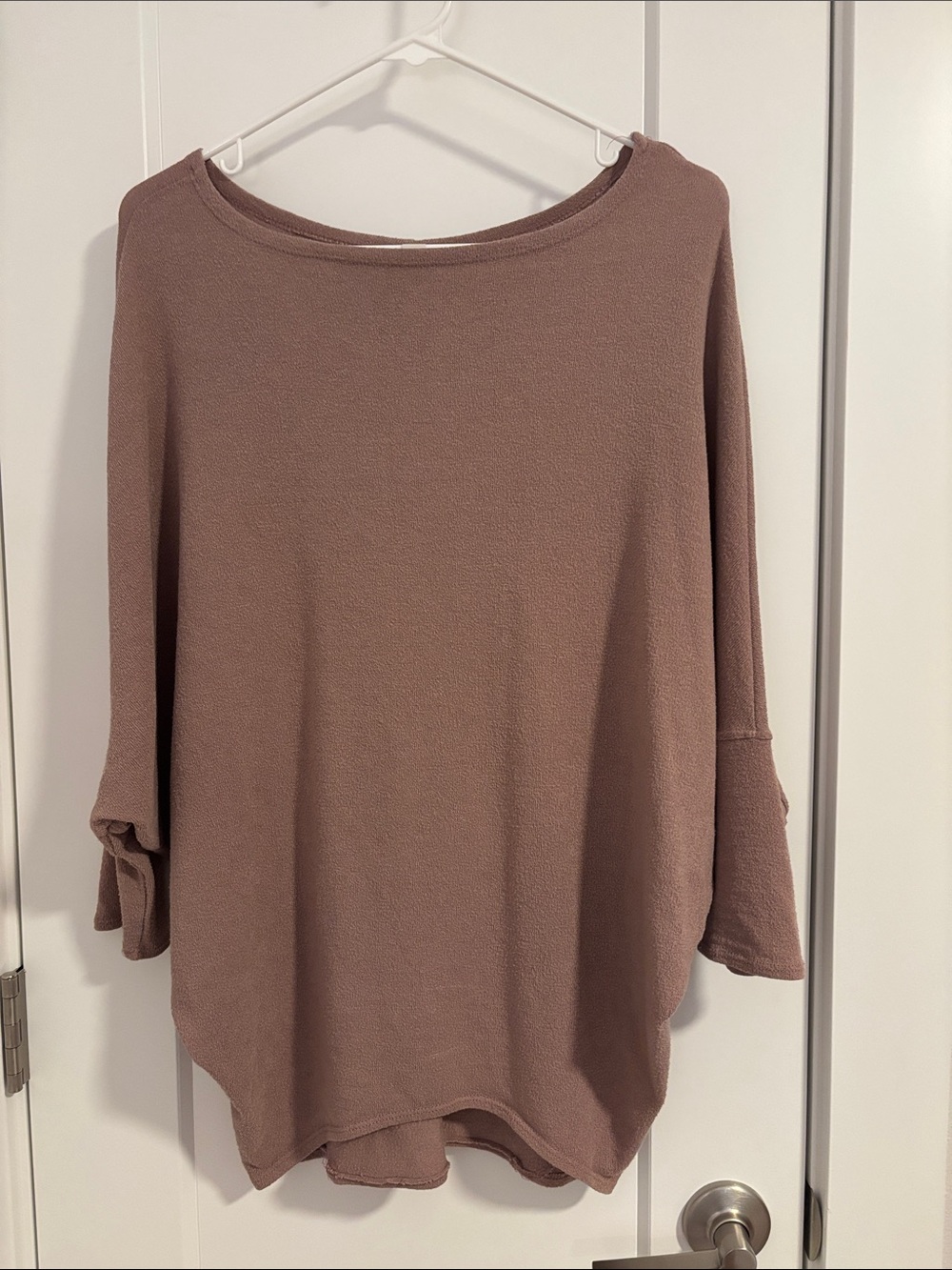 Women's Lightweight Mauve Boatneck Sweater Top